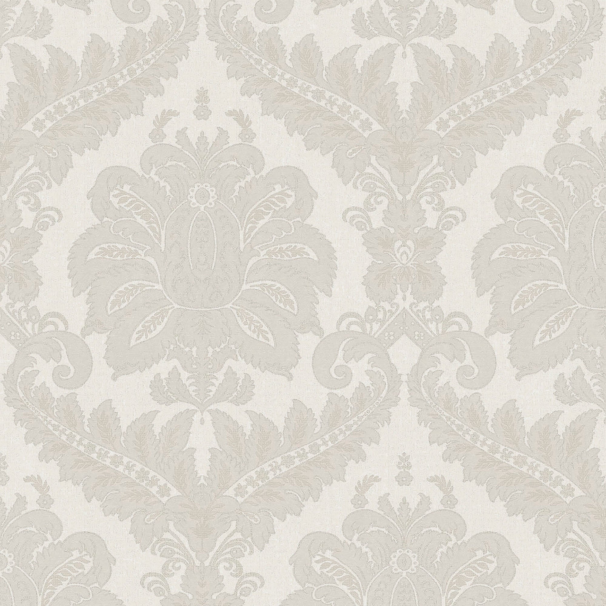 35921 Traditional Damask Silver Grey Wallpaper by Galerie