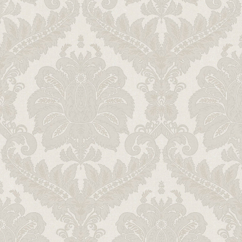 35921 Traditional Damask Silver Grey Wallpaper by Galerie