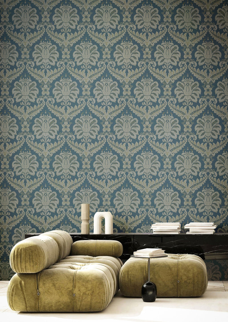 35925 Traditional Damask Green Wallpaper by Galerie