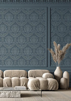 35926 Traditional Damask Blue Wallpaper by Galerie