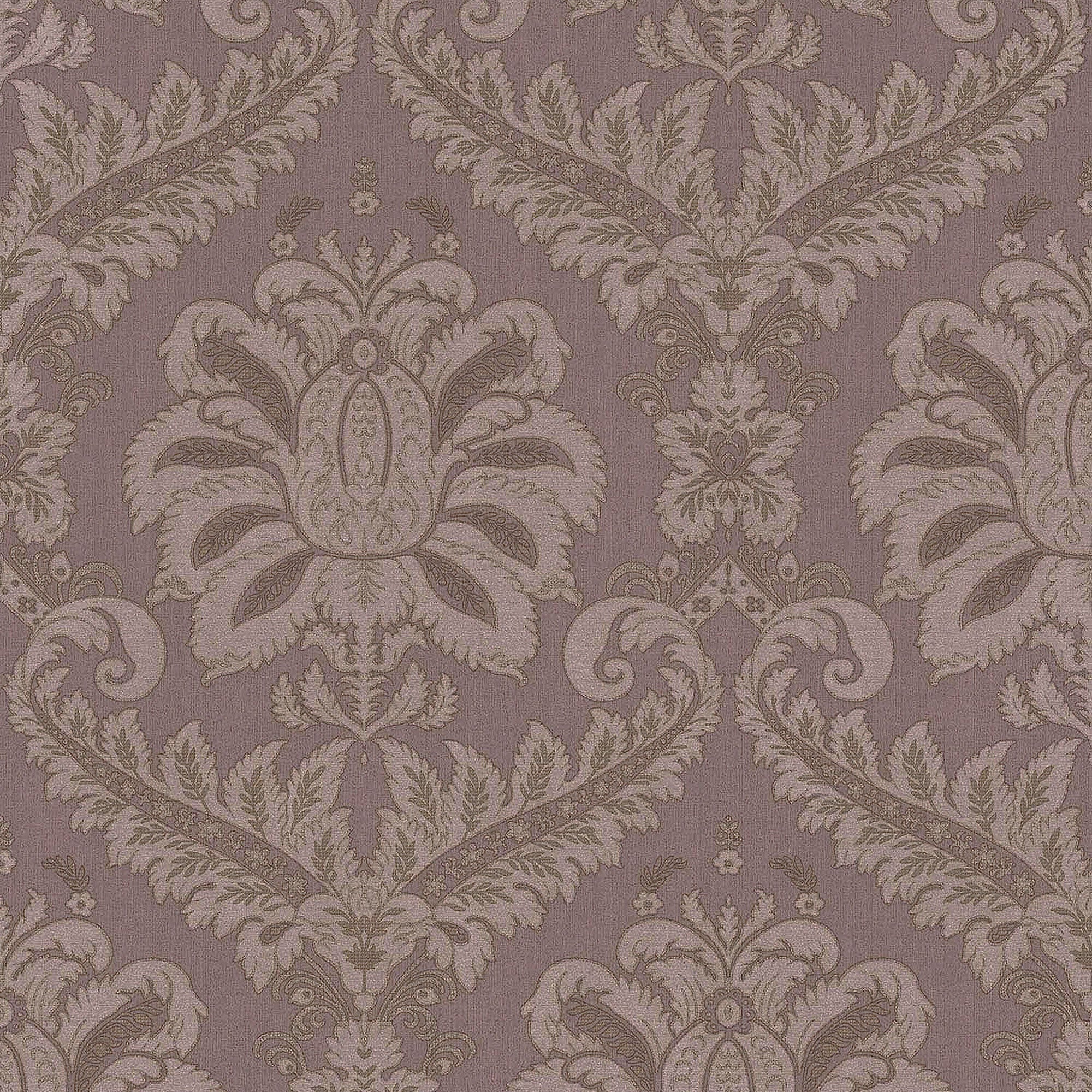 35928 Traditional Damask Purple Lilac Wallpaper by Galerie