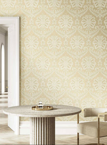 35932 Traditional Damask Beige Wallpaper by Galerie