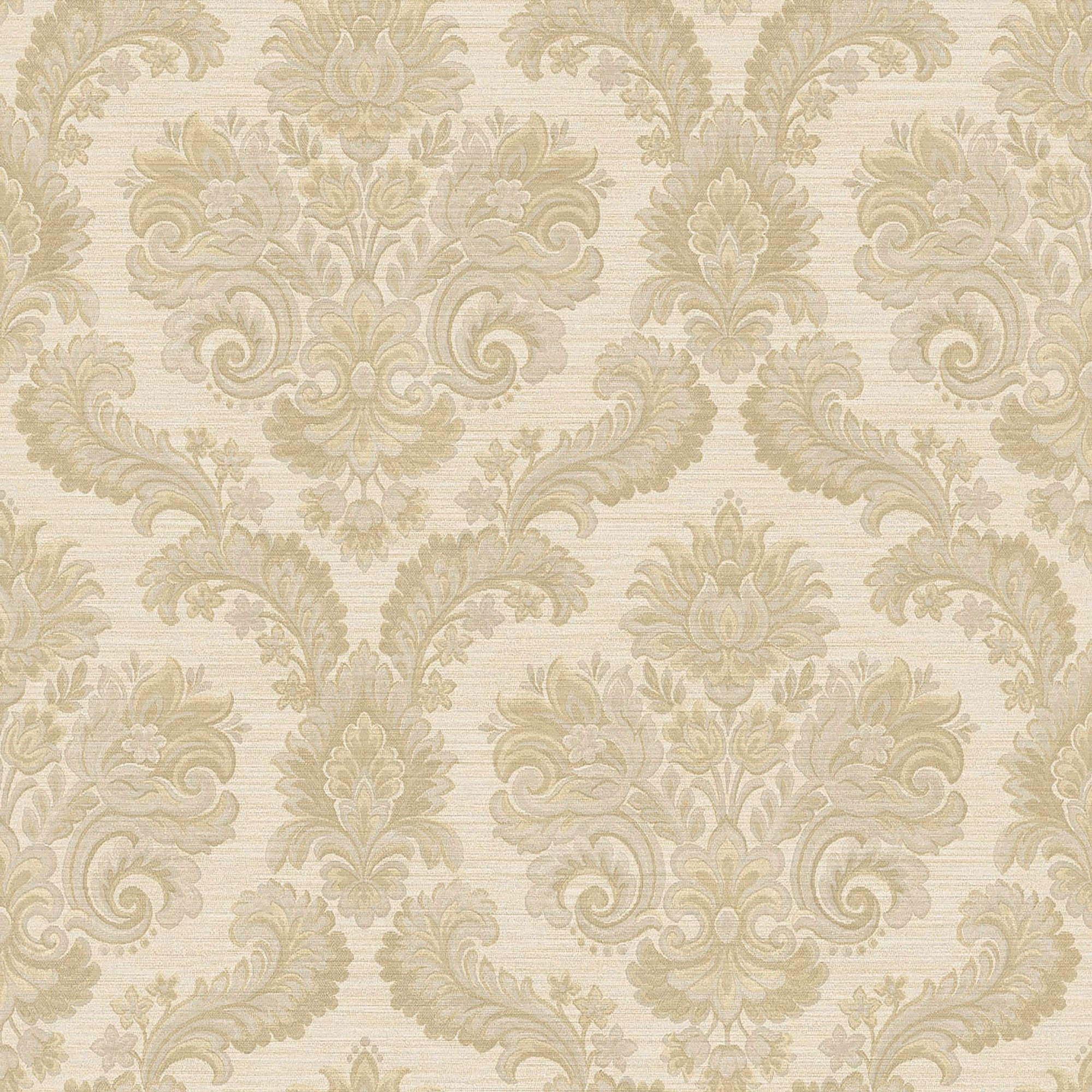 35942 Floral Damask Beige Wallpaper by Galerie