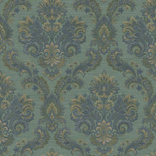 35945 Floral Damask Green Wallpaper by Galerie