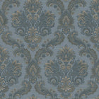 35946 Floral Damask Blue Wallpaper by Galerie