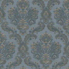 35946 Floral Damask Blue Wallpaper by Galerie
