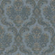 Floral Damask Blue Ornamenta Wallpaper by Galerie
