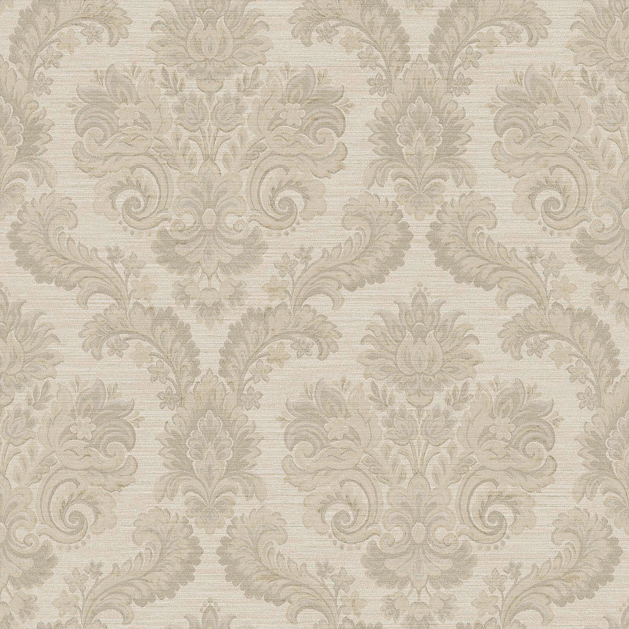35947 Floral Damask Beige Wallpaper by Galerie