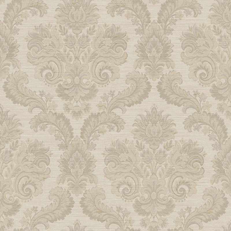 35947 Floral Damask Beige Wallpaper by Galerie