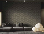 35949 Floral Damask Silver Grey Wallpaper by Galerie