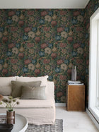3595 Nightingale Garden Mural Dark Multi Cottage Garden Wallpaper by Boråstapeter