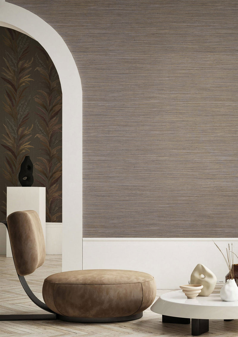 35976 Horizontal Texture Bronze Brown Wallpaper by Galerie