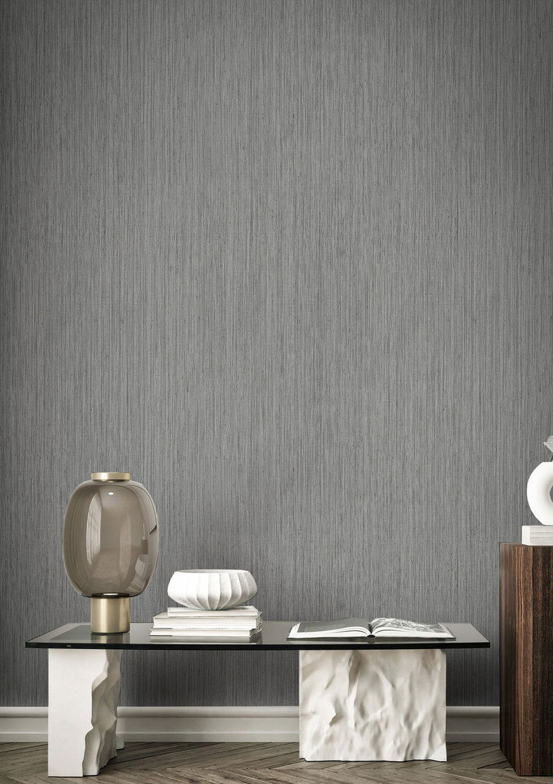 35989 Stripe Texture Silver Grey Wallpaper by Galerie