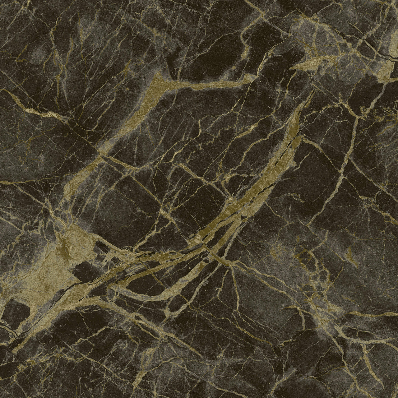 36280 Portoro Marble Charcoal Gold Wallpaper by Holden Decor