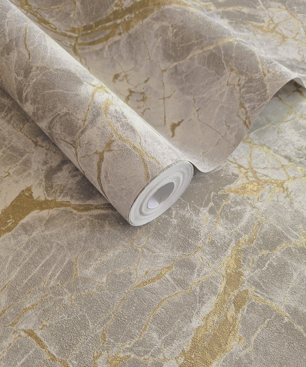 36283 Portoro Marble Grey / Gold Wallpaper by Holden Decor