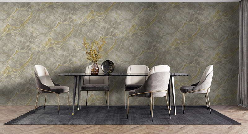 36283 Portoro Marble Grey / Gold Wallpaper by Holden Decor