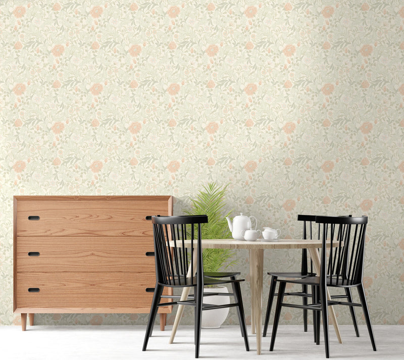 36301 Bilbury Sage Coral Opus Wallpaper by Holden Decor