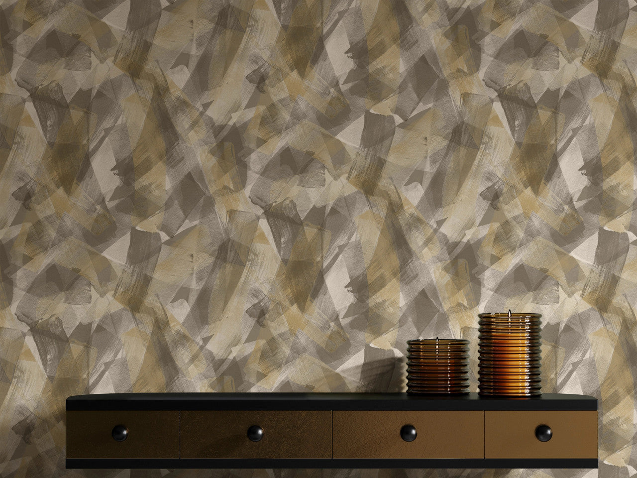36320 Artistry Charcoal / Bronze Wallpaper by Holden Decor