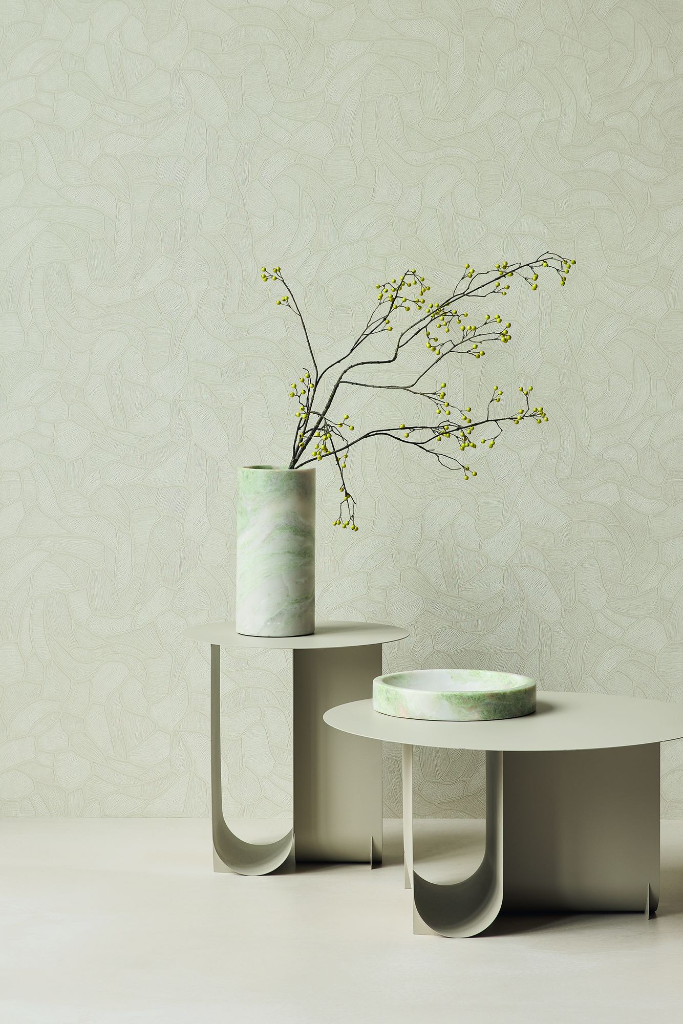 363217 Organic Stone Green Wallpaper by Eijffinger