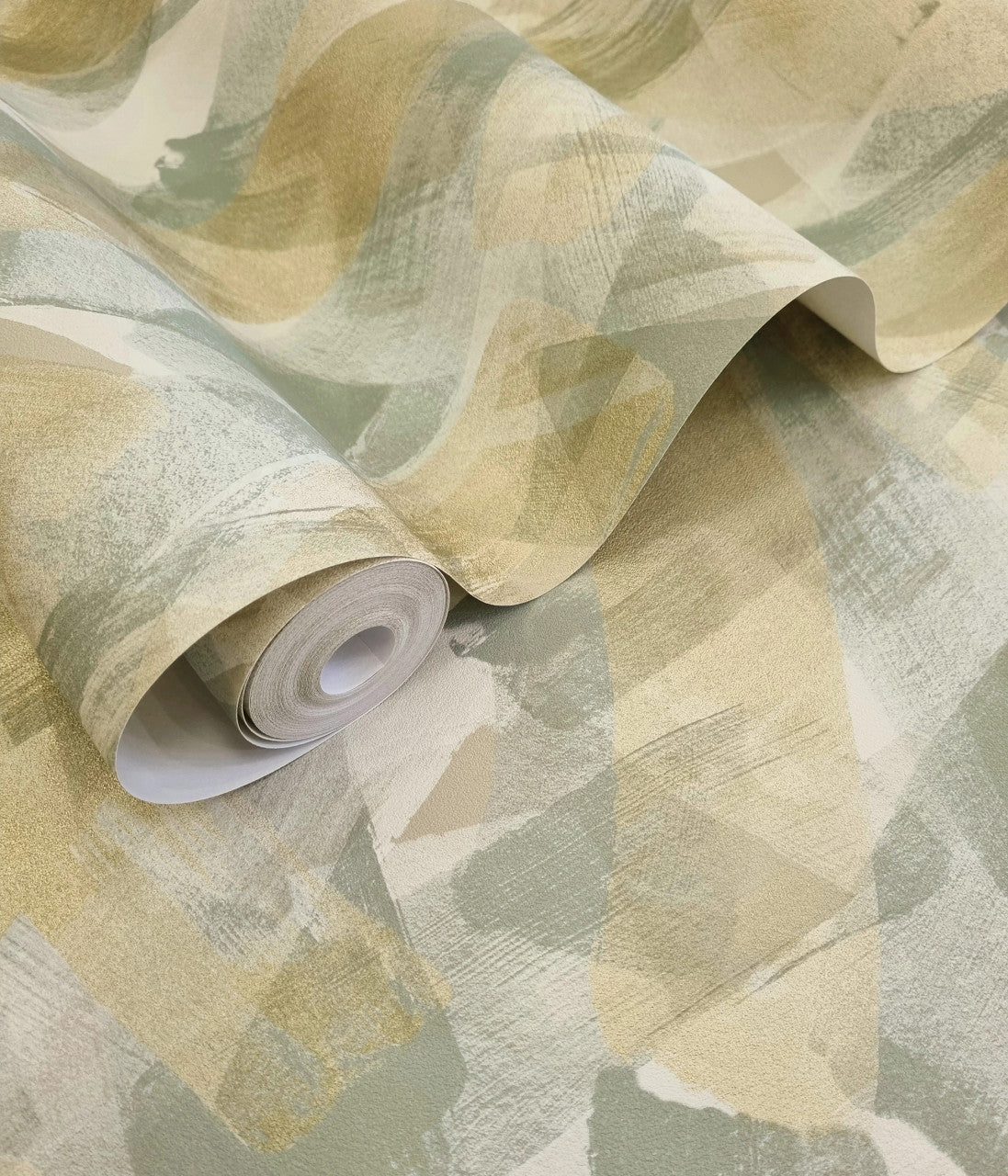 36322 Artistry Green/Beige Wallpaper by Holden Decor