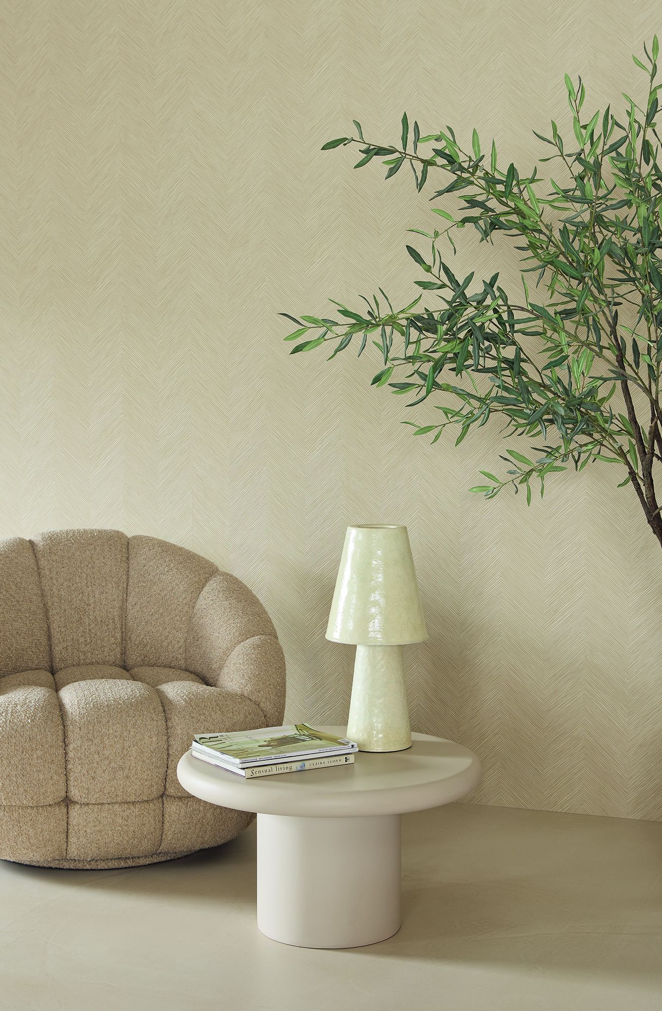 363232 Chevron Taupe Wallpaper by Eijffinger
