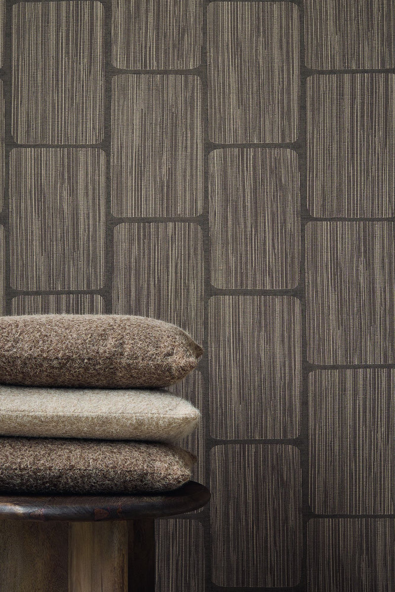 363250 Geometric Block Taupe Wallpaper by Eijffinger