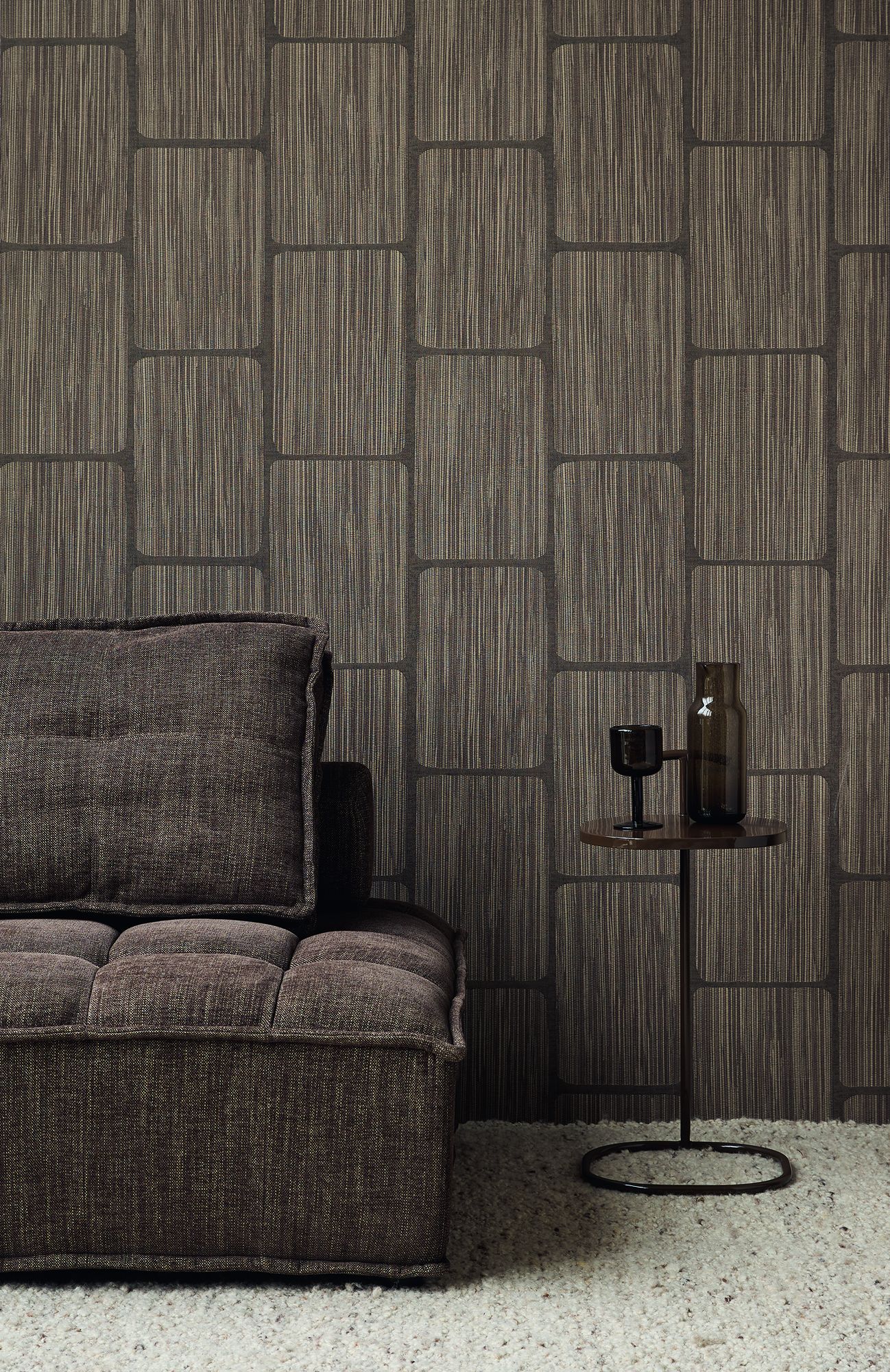 363250 Geometric Block Taupe Wallpaper by Eijffinger