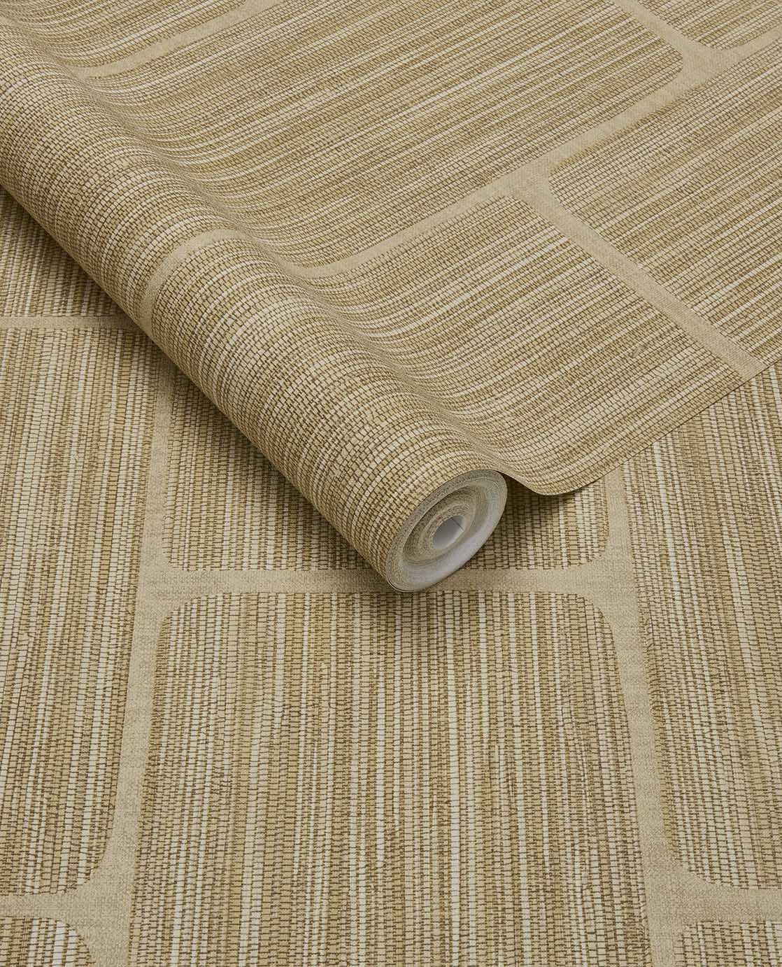 363251 Geometric Block Sand Wallpaper by Eijffinger
