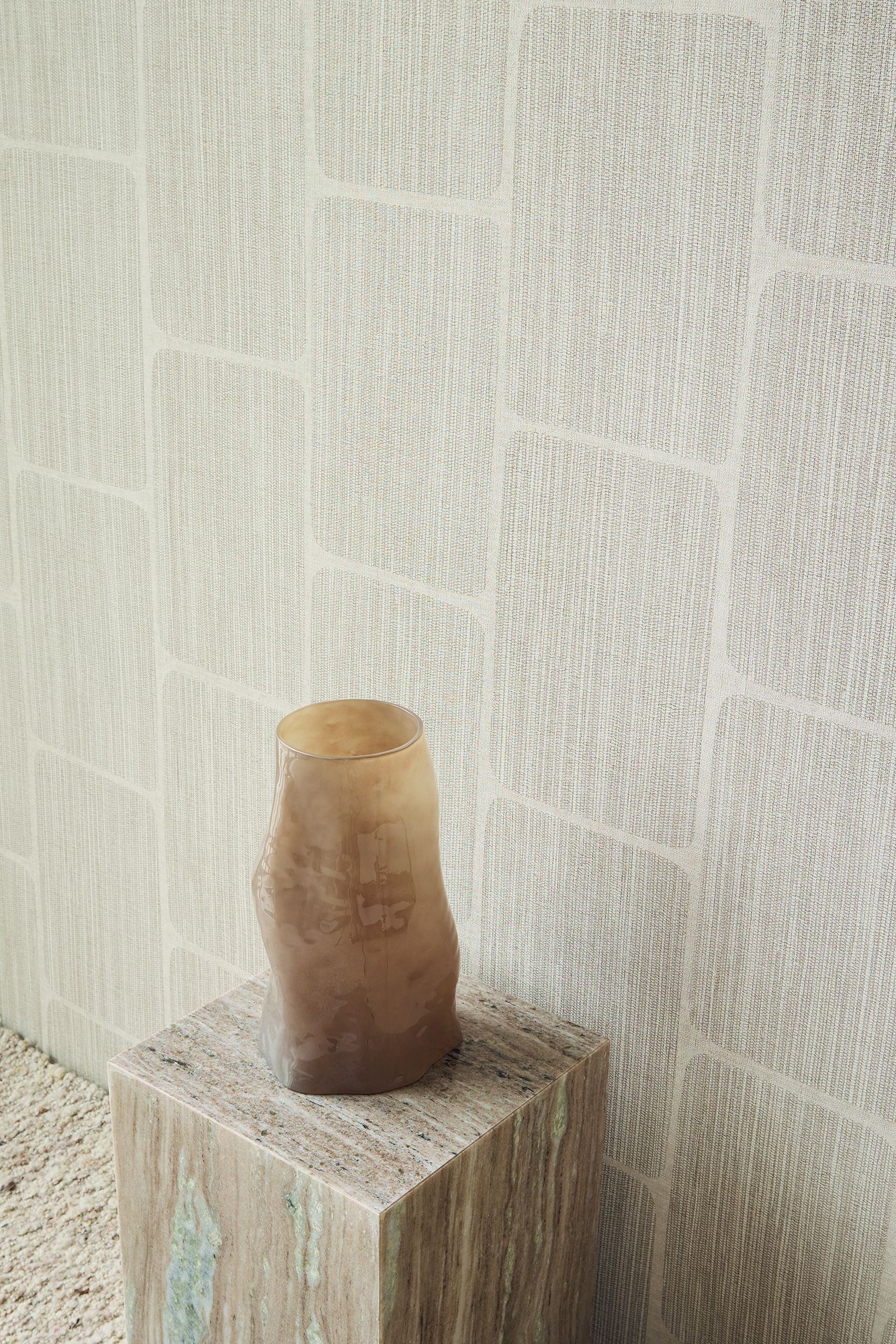 363252 Geometric Block Cream Wallpaper by Eijffinger
