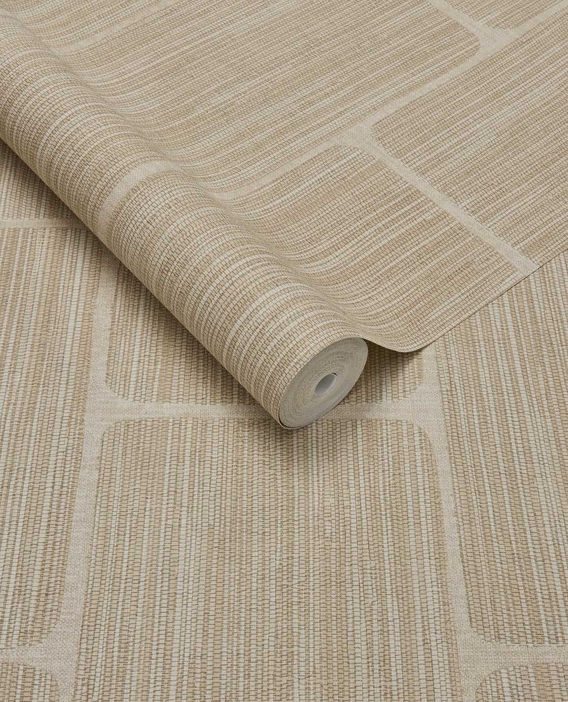 363253 Geometric Block Taupe Wallpaper by Eijffinger