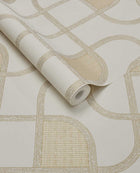 363260 Linear Weave Cream Wallpaper by Eijffinger