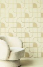 363260 Linear Weave Cream Wallpaper by Eijffinger