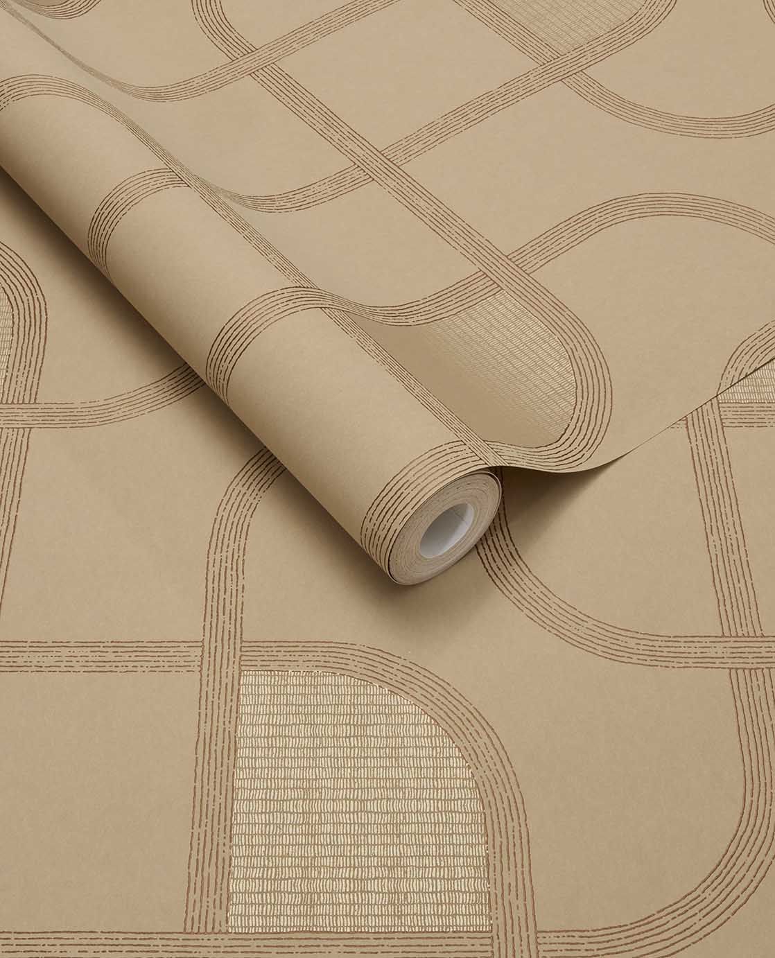 363264 Linear Weave Terracotta Wallpaper by Eijffinger