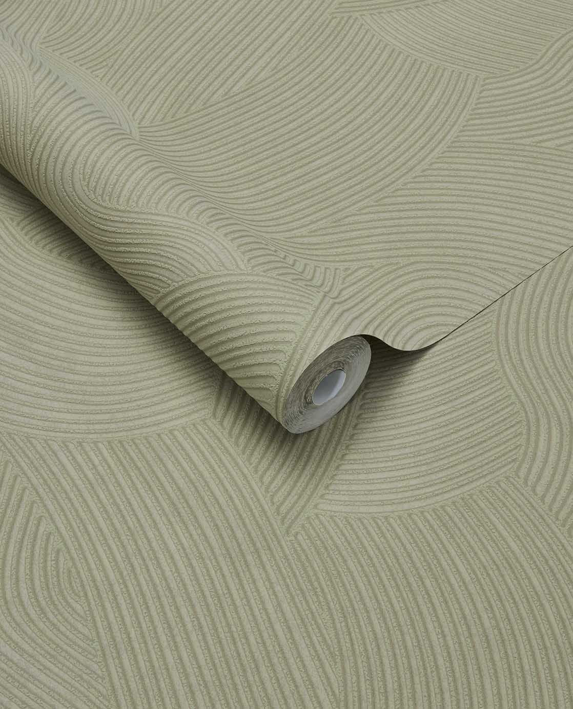 363270 Organic Wave Green Wallpaper by Eijffinger