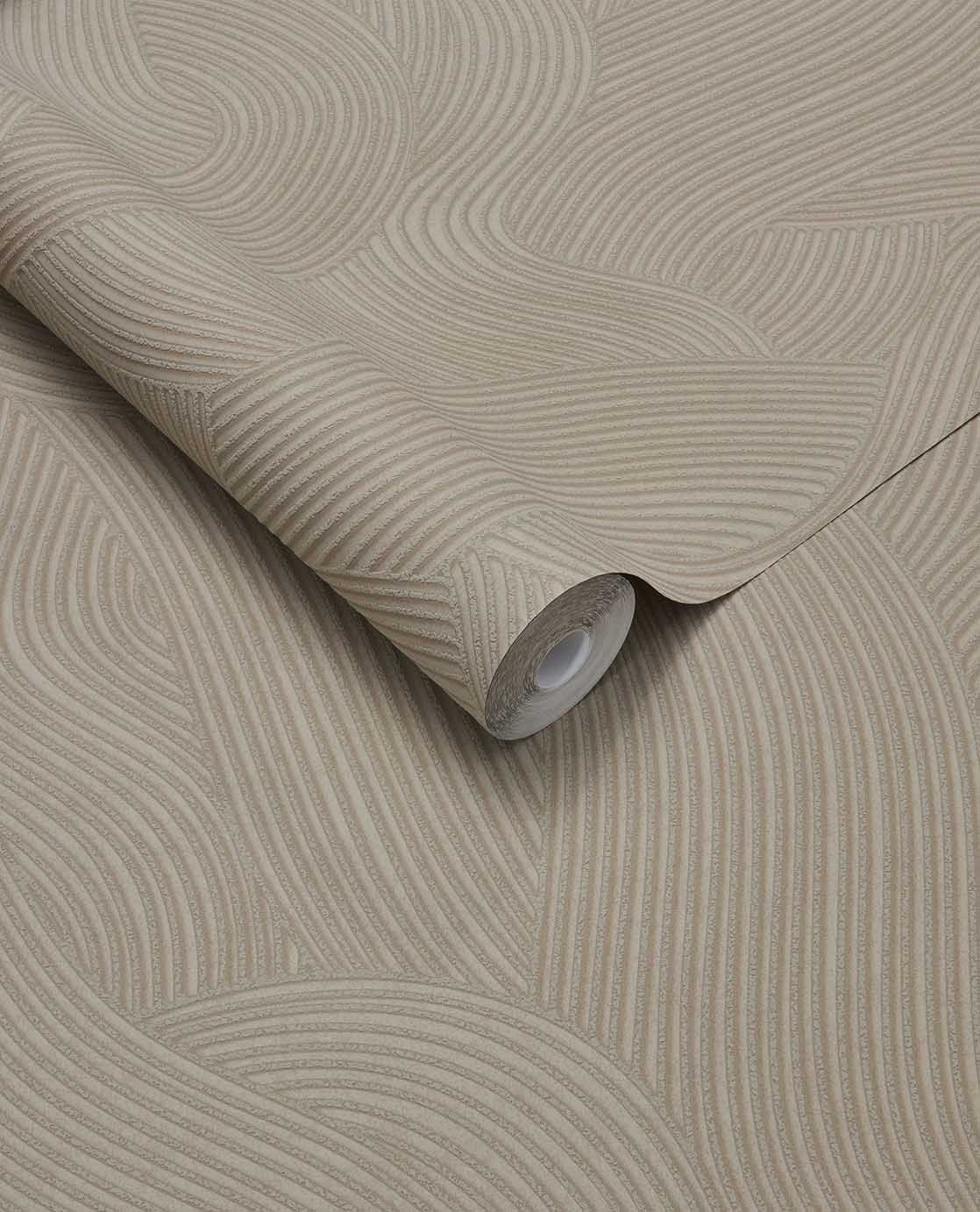 363272 Organic Wave Taupe Wallpaper by Eijffinger