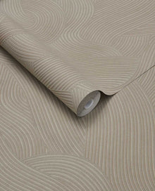363272 Organic Wave Taupe Wallpaper by Eijffinger