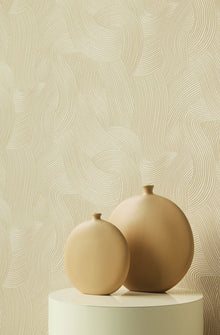 363273 Organic Wave Terracotta Wallpaper by Eijffinger