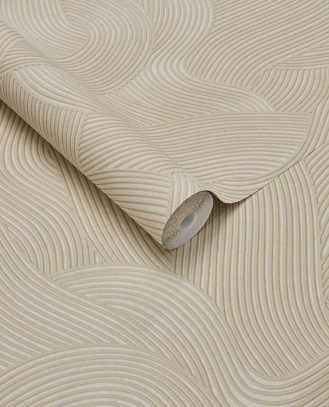 363273 Organic Wave Terracotta Wallpaper by Eijffinger