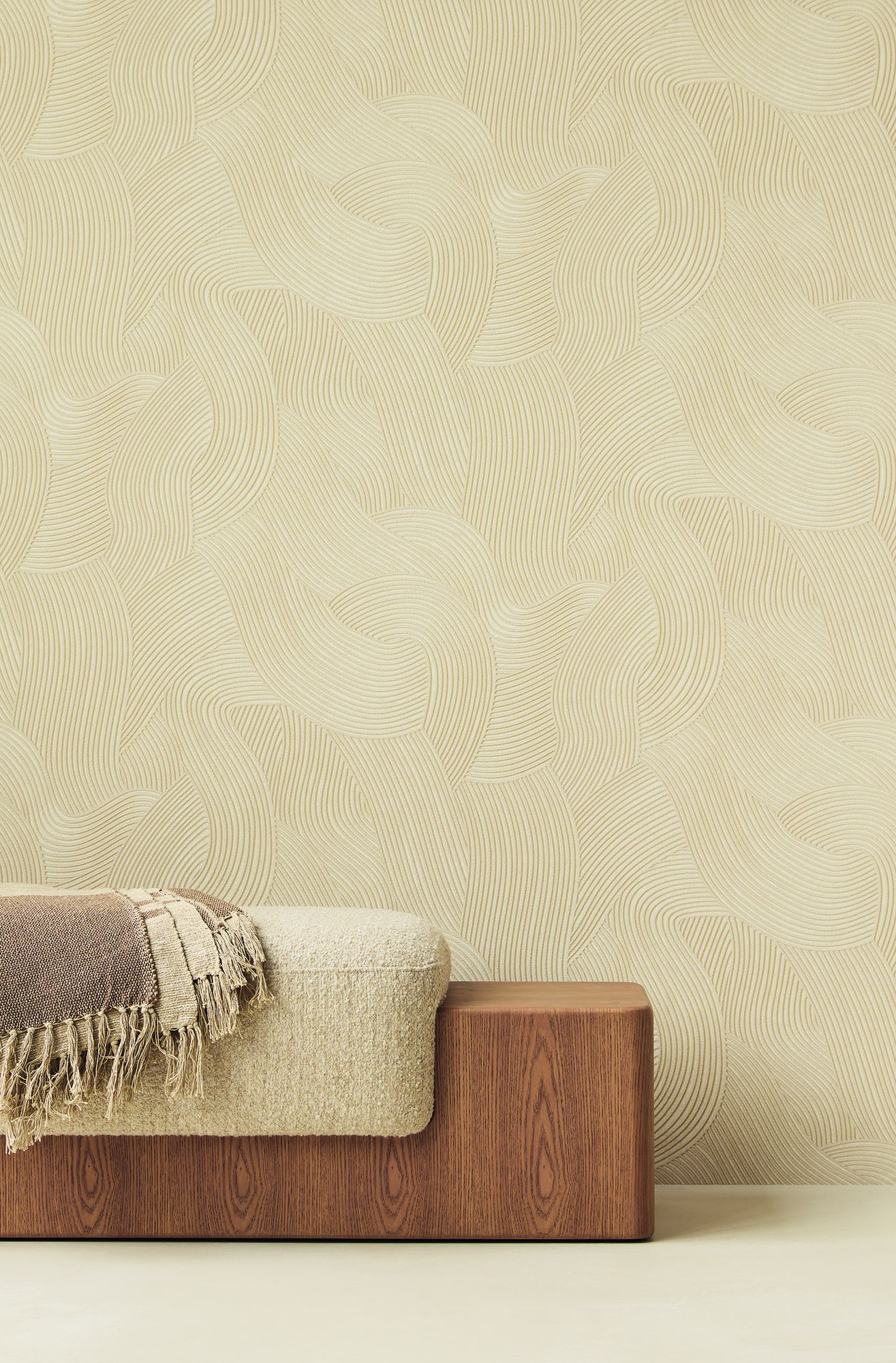 363273 Organic Wave Terracotta Wallpaper by Eijffinger