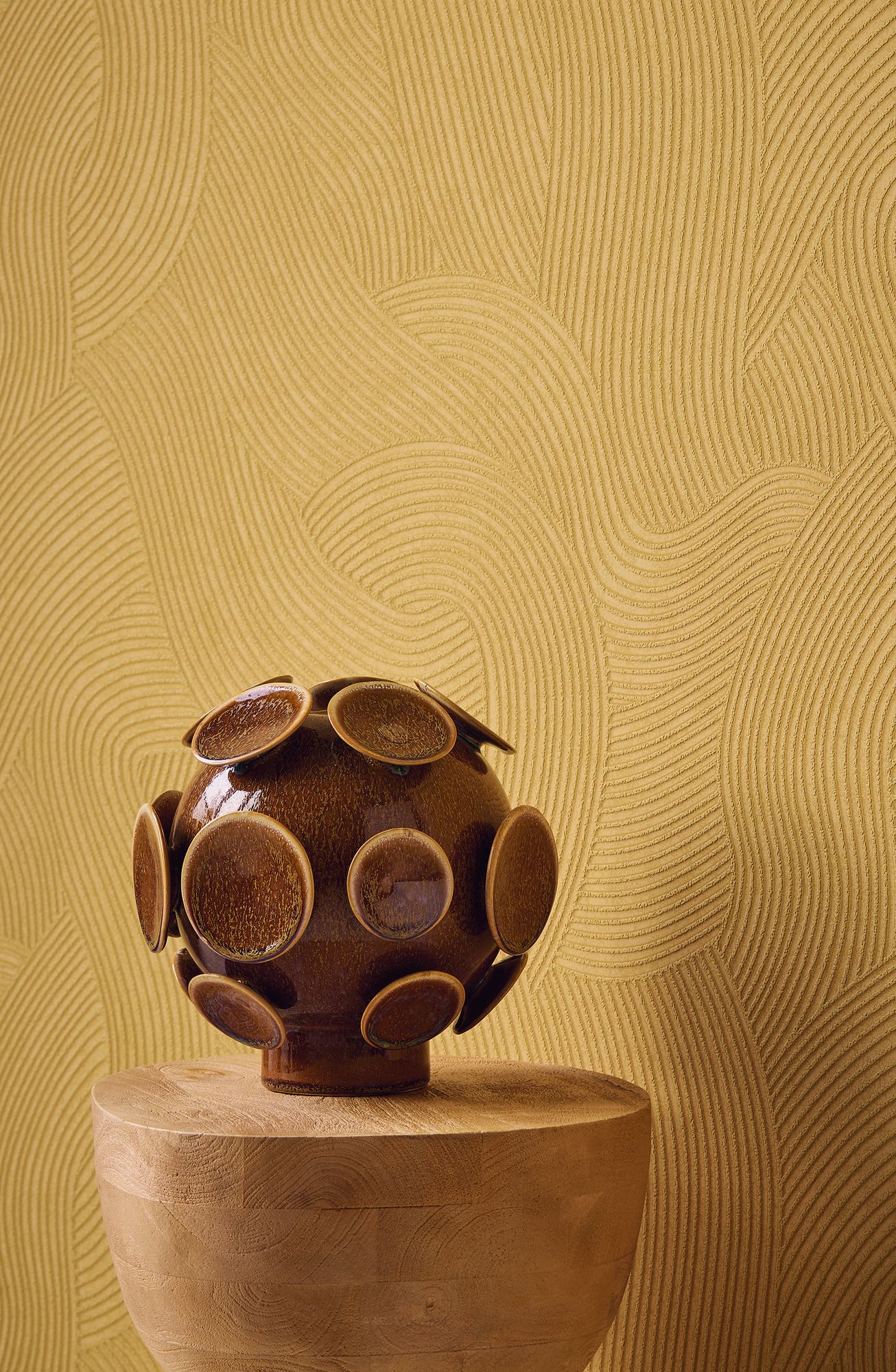 363276 Organic Wave Cream Wallpaper by Eijffinger