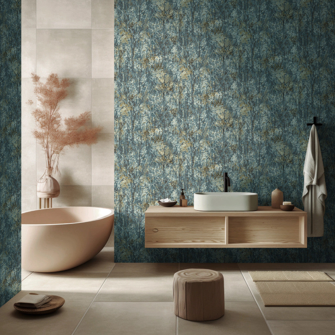 36362 Verdant Teal Wallpaper by Holden Decor