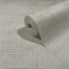 Woven Line Beige Craft Wallpaper by Galerie | 36628