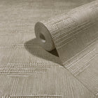Woven Line Beige Craft Wallpaper by Galerie | 36630