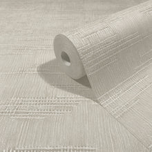 Woven Line Beige Craft Wallpaper by Galerie | 36632