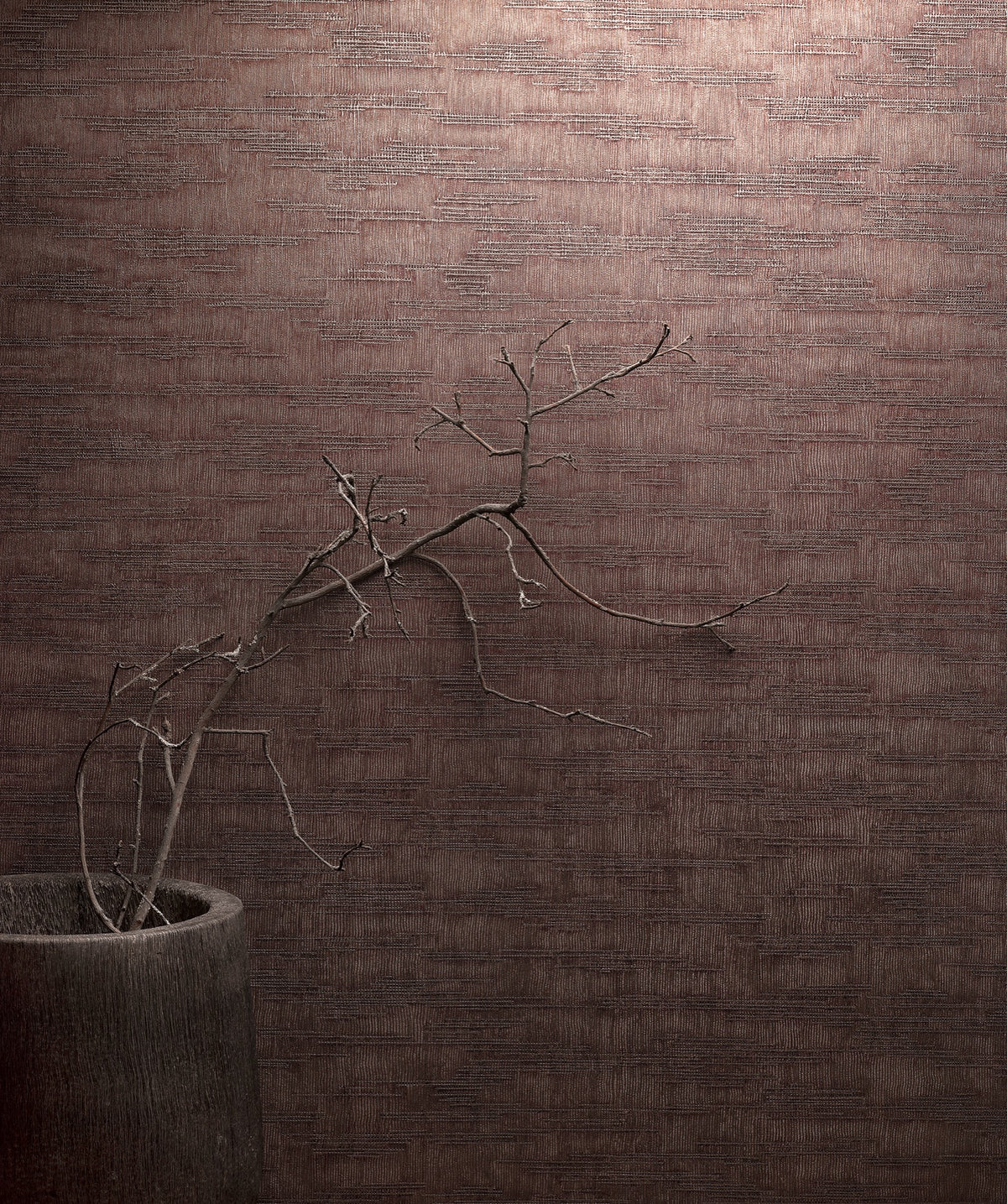 Woven Line Red Craft Wallpaper by Galerie | 36634