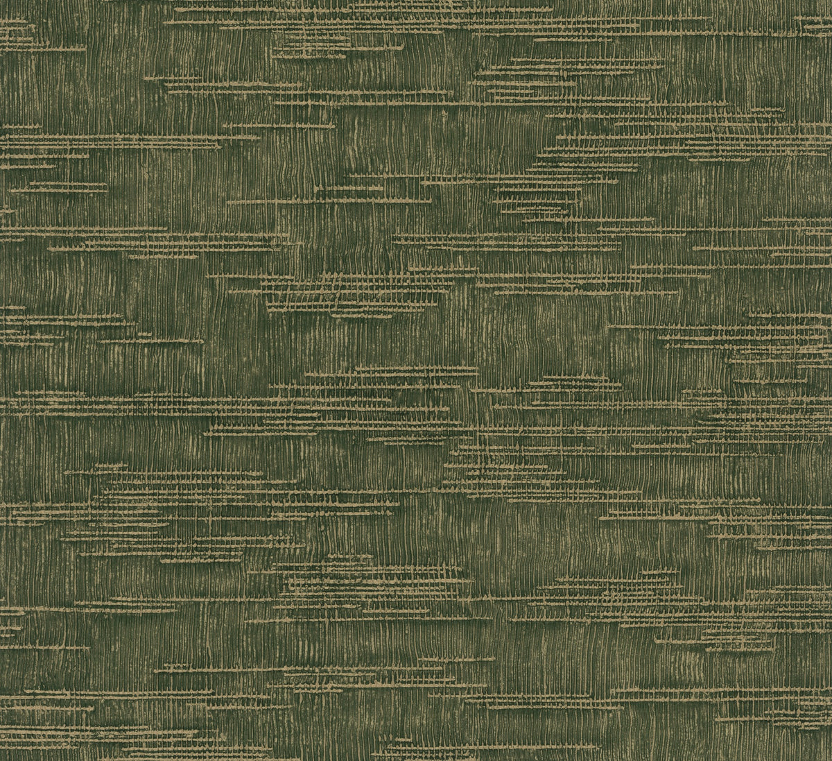Woven Line Green Craft Wallpaper by Galerie | 36635