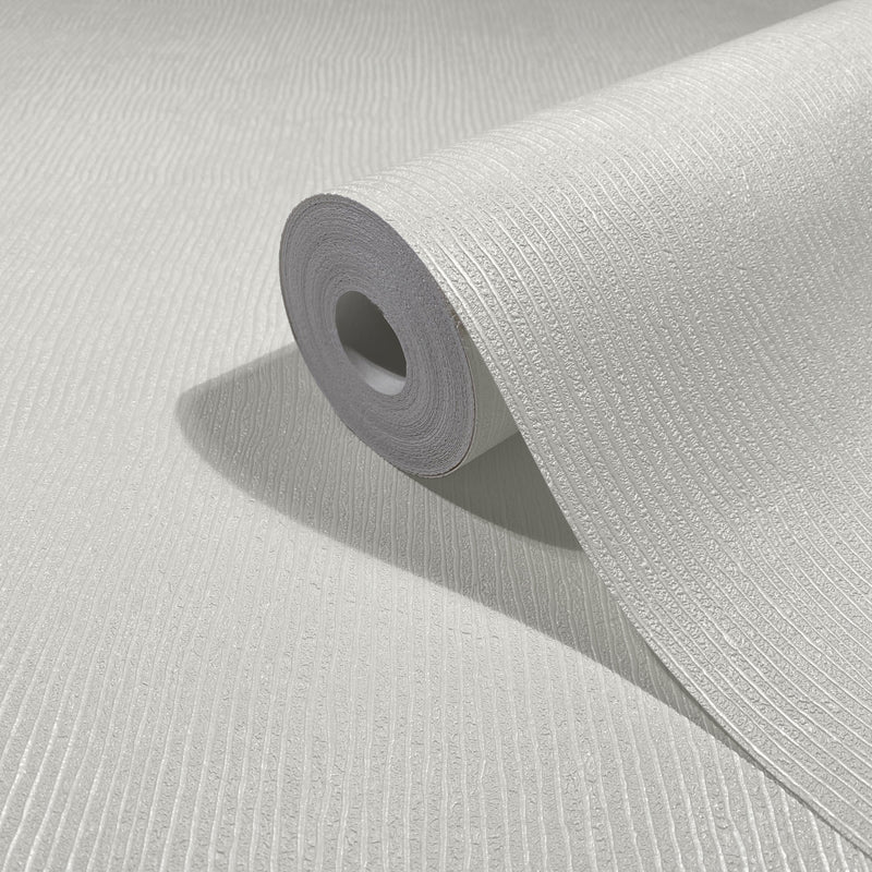 Vertical Line White Craft Wallpaper by Galerie | 36641