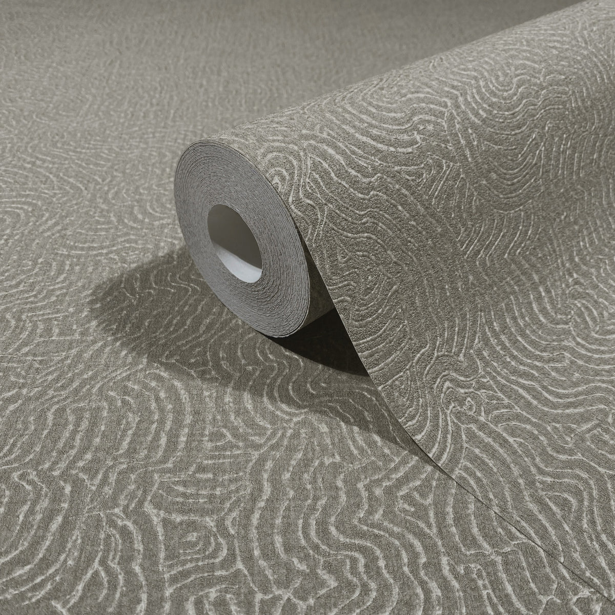 Zen Garden Silver Grey Craft Wallpaper by Galerie | 36644