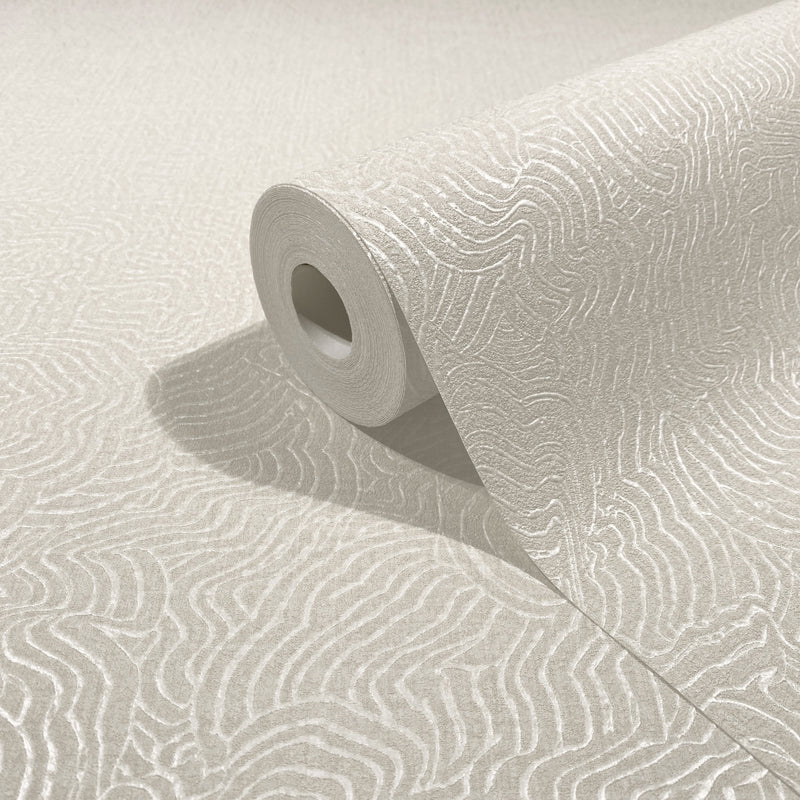 Zen Garden Cream Craft Wallpaper by Galerie | 36647