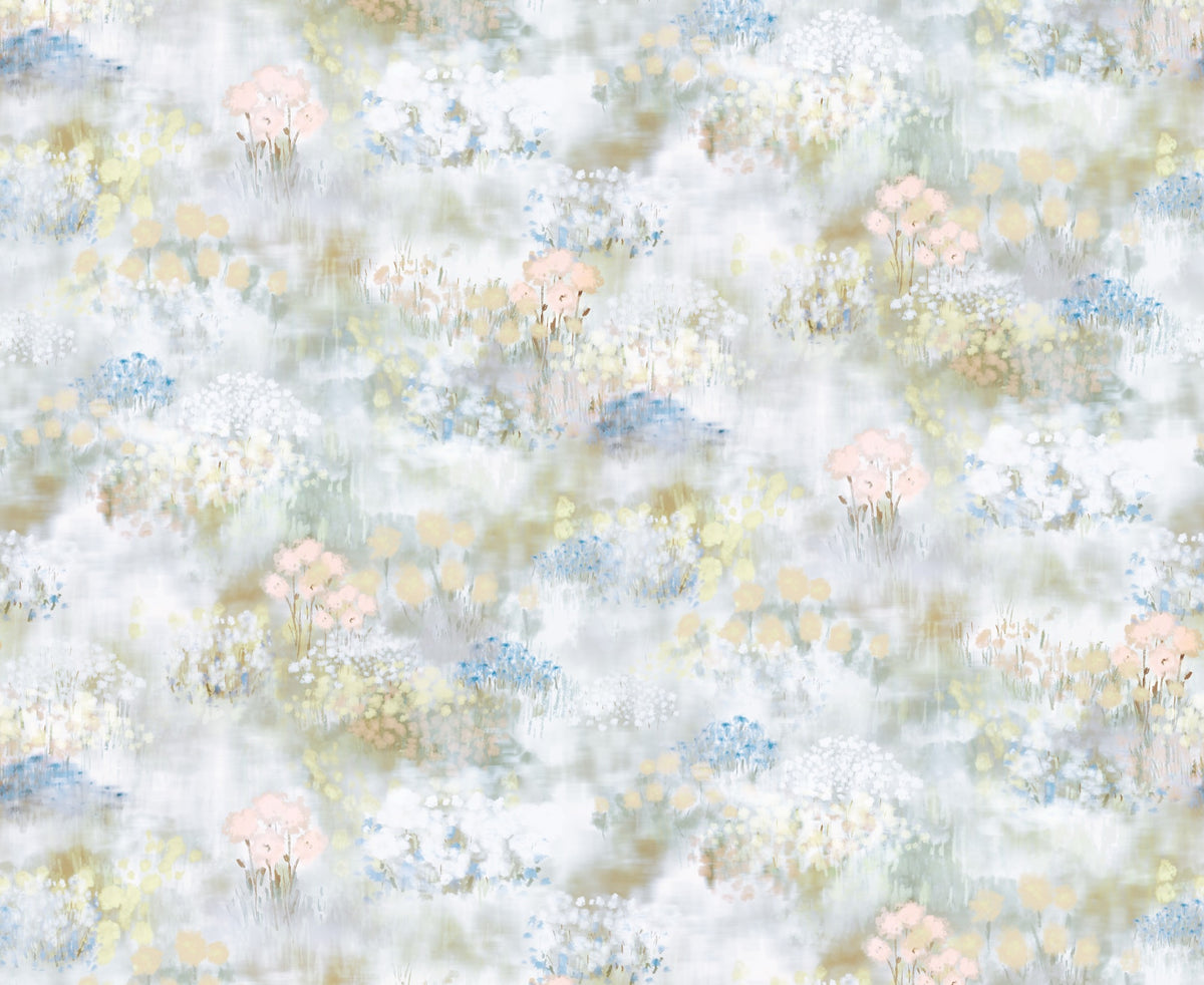 Wildflower Meadow Green Craft Mural by Galerie | 36650